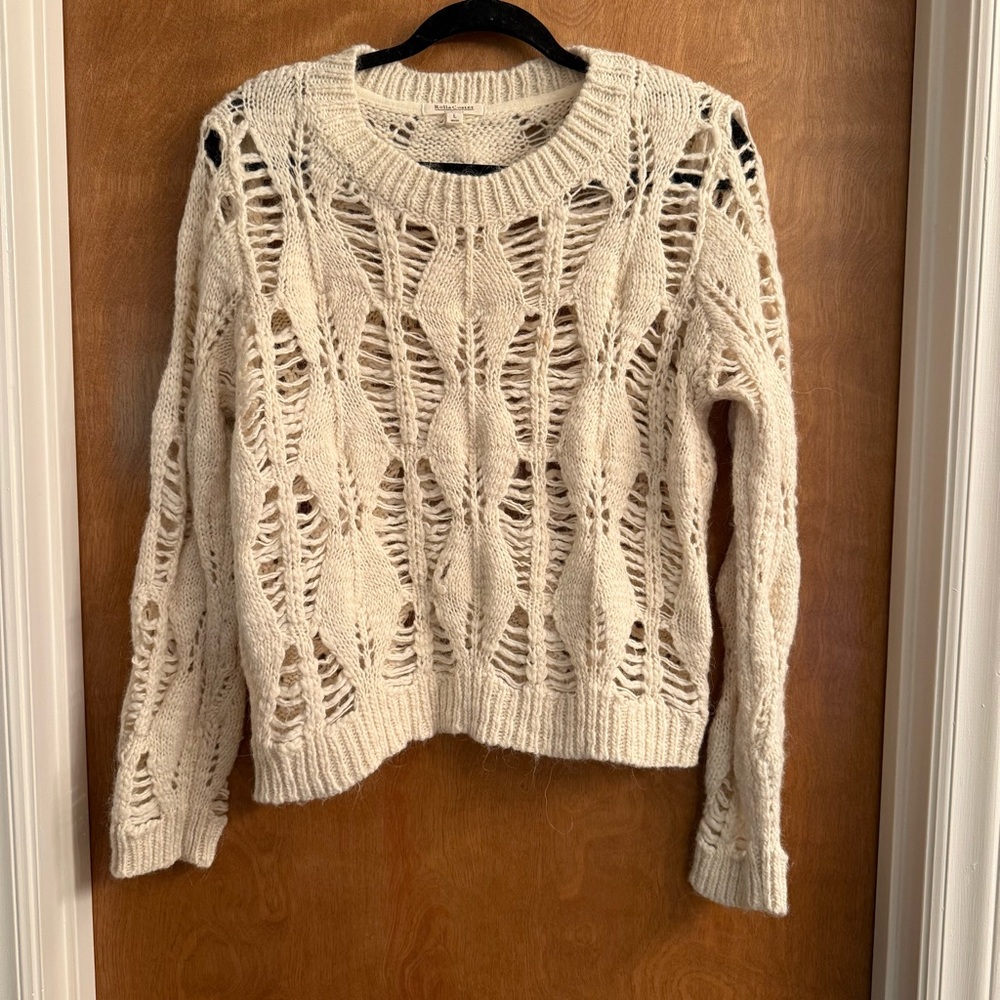 Rolla Coster Cream Open-Knit Sweater